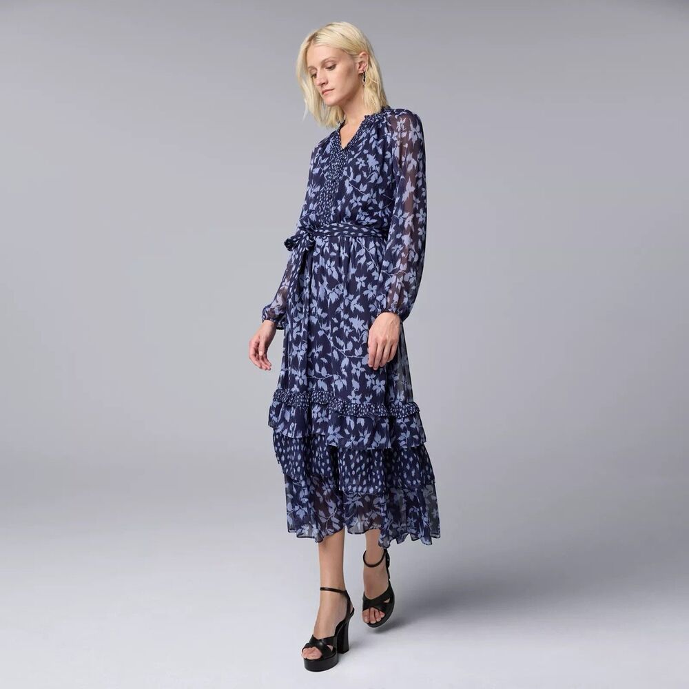 Simply Vera Vera Wang Dress Size XXL Ruffle Maxi NWOT Women’s Retail $59.99